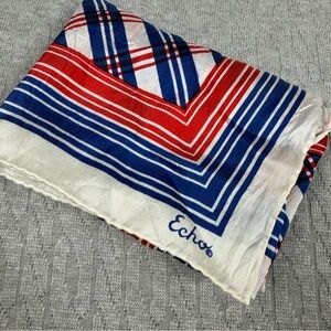 Vintage Echo Red, White & Blue Scarf